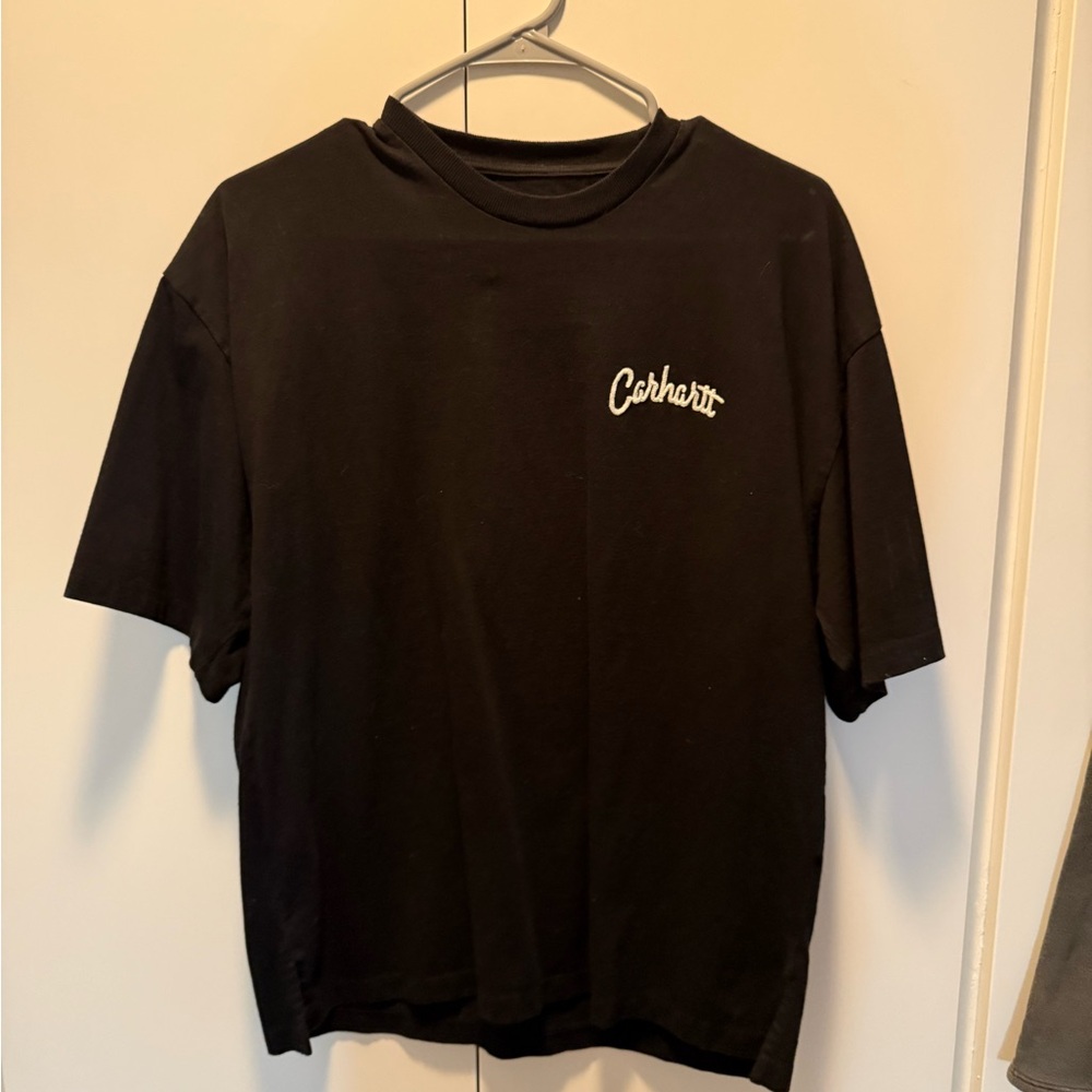 Carhartt Black T-Shirt With Embroidered Logo